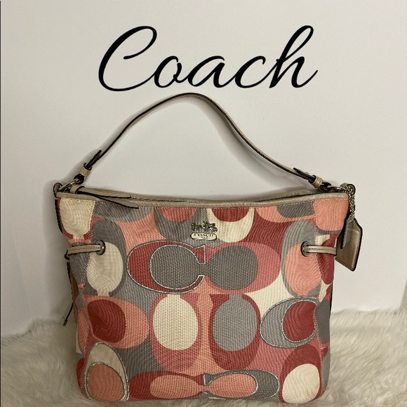 Coach Handbags - Coach Rose Gray Chelsea Scarf Print Katarina Bag